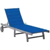 Image de Chaise longue de jardin avec coussin Gris Bois d acacia solide
