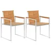 Image de vidaXL 2x Acacia Solide Chaises de Jardin avec Coussins Chaises de Terrasse Chaises de Patio Fauteuils de Salle à Manger 3061491