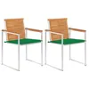 Image de Lot de 2 chaise vidaxl H. 85 cm non pliable exterieur en acacia vert