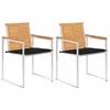Image de vidaXL 2x Teck Solide Chaises de Jardin avec Coussins Chaises de Patio Chaises à Dîner de Terrasse Fauteuils de Salle à 3061522