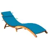 Image de Chaise longue de jardin avec coussin Bois d acacia solide