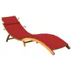 Image de vidaXL Chaise Longue de Jardin avec Coussin Chaise Longue d'Extérieur Bain de Soleil de Patio Piscine Balcon Terrasse Bois 3061578