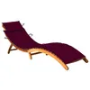 Image de Chaise longue de jardin avec coussin Bois d acacia solide