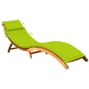 Image de vidaXL Chaise Longue de Jardin avec Coussin Chaise Longue d'Extérieur Bain de Soleil de Patio Terrasse Piscine Balcon Bois 3061583