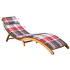 Image de Chaise longue de jardin avec coussin Bois d acacia solide