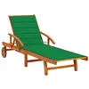 Image de Chaise longue de jardin avec coussin Bois d acacia solide