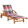 Image de Chaise longue vidaxl en acacia L. 200 cm H. 30 cm bois non empilable non pliable