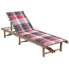 Image de Chaise longue vidaxl marron H. 30 cm L. 200 cm en bambou non empilable non pliable