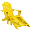 Image de Chaise vidaxl exterieur non pliable H. 88.5 cm en bois jaune
