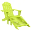 Image de Chaise vidaxl exterieur empilable non pliable H. 88.5 cm en bois vert