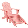 Image de Chaise vidaxl en bois non pliable H. 88.5 cm exterieur vert