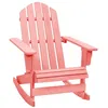 Image de Chaise à bascule de jardin Adirondack bois de sapin massif rose