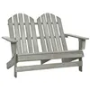 Image de Chaise de jardin Adirondack 2 places bois de sapin massif gris