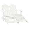 Image de Chaise de jardin Adirondack 2 places et repose pied sapin blanc