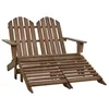 Image de Chaise vidaxl en bois non pliable exterieur H. 89.5 cm vert
