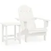 Image de Chaise vidaxl H. 45 cm non pliable en bois exterieur vert