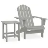 Image de Chaise vidaxl en bois non pliable exterieur H. 45 cm gris