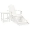 Image de Chaise de jardin Adirondack avec pouf et table Sapin Blanc