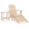 Image de Chaise de jardin Adirondack avec repose pied et table Sapin