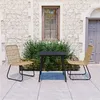 Image de vidaXL 3-delige Tuinset poly rattan en glas3060231
