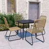 Image de vidaXL 5-delige Tuinset poly rattan en glas3060232