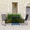 Image de vidaXL 3-delige Tuinset poly rattan en glas3060243
