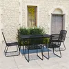 Image de vidaXL 7-delige Tuinset poly rattan en glas3060246