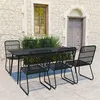 Image de vidaXL 7-delige Tuinset poly rattan en glas3060247