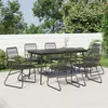 Image de vidaXL 7-delige Tuinset PVC-rattan zwart3060270