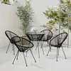 Image de vidaXL Ensemble à Dîner d'Extérieur 5 pcs Mobilier de Salle à Manger de Jardin Table et Chaises de Repas de Terrasse Patio 3060280