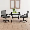 Image de vidaXL Ensemble de Salle à Manger de Jardin 3 pcs Mobilier à Dîner d'Extérieur Salon de Jardin Table et Chaises de Patio 3060281
