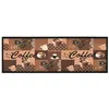 Image de Tapis de sol de cuisine lavable Marron café 45x150 cm