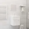 Image de Ensemble de meubles de bain 2 pcs Blanc brillant Aggloméré