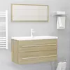 Image de Ensemble de meubles de bain 2 pcs Chêne sonoma Aggloméré