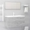 Image de vidaXL 2-delige Badkamermeubelset spaanplaat betongrijs 804849