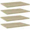 Image de vidaXL Wandschappen 4 st 40x30x1,5 cm bewerkt hout sonoma eikenkleurig805160