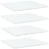Image de vidaXL Panneaux de Bibliothèque 4 pcs, Étagère Murale Flottante, Plaque d’Étagère de Rangement Salon Intérieur, Blanc Bois d’Ingénierie