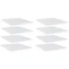 Image de vidaXL Wandschappen 8 st 40x50x1,5 cm bewerkt hout hoogglans wit805197