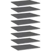 Image de vidaXL Wandschappen 8 st 60x50x1,5 cm bewerkt hout hoogglans grijs805281