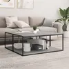 Image de vidaXL Panneaux de Bibliothèque 4 pcs, Étagère Murale Flottante, Plaque d'Étagère de Rangement Salon Intérieur, Gris Béton Bois d'Ingénierie