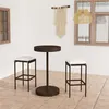 Image de Salon de jardin Vidaxl resine tressee marron 3 pieces 2 personnes