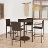 Image de Ensemble de bar de jardin 5 pcs Résine tressée Marron