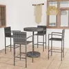 Image de vidaXL Ensemble de Bar de Jardin 5 pcs Mobilier de Bistrot Ensemble de Salle à Manger d'Extérieur Salon de Jardin Résine 3064773