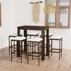 Image de vidaXL Ensemble de Bar de Jardin 7 pcs avec Coussins Mobilier de Bistrot Ensemble de Salle à Manger d'Extérieur Salon de 3064783