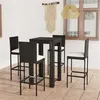 Image de vidaXL 5-delige Tuinbarset met kussens poly rattan zwart3064794
