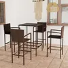 Image de vidaXL Ensemble de Bar de Jardin 5 pcs Table et Chaises de Patio Salon de Jardin Mobilier de Terrasse Extérieur Résine 3064839