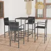 Image de vidaXL Ensemble de Bar de Jardin 5 pcs Table et Chaises de Patio Salon de Jardin Mobilier de Terrasse Extérieur Résine 3064841