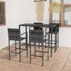Image de vidaXL Ensemble de Bar de Jardin 5 pcs Table et Chaises de Patio Mobilier de Terrasse Salon de Jardin Extérieur Résine 3064844