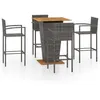 Image de vidaXL Ensemble de bar de jardin, 5 pcs, Gris