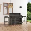 Image de Ensemble de bar de jardin avec coussins 5 pcs Gris